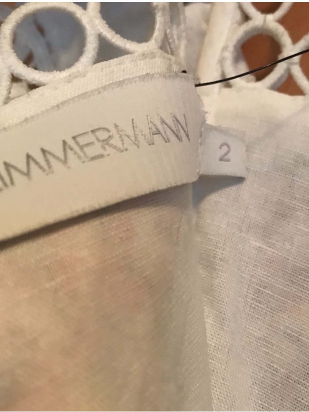 Zimmermann Allia Cross Stitch Dress in Ivory - Picture 5 of 7